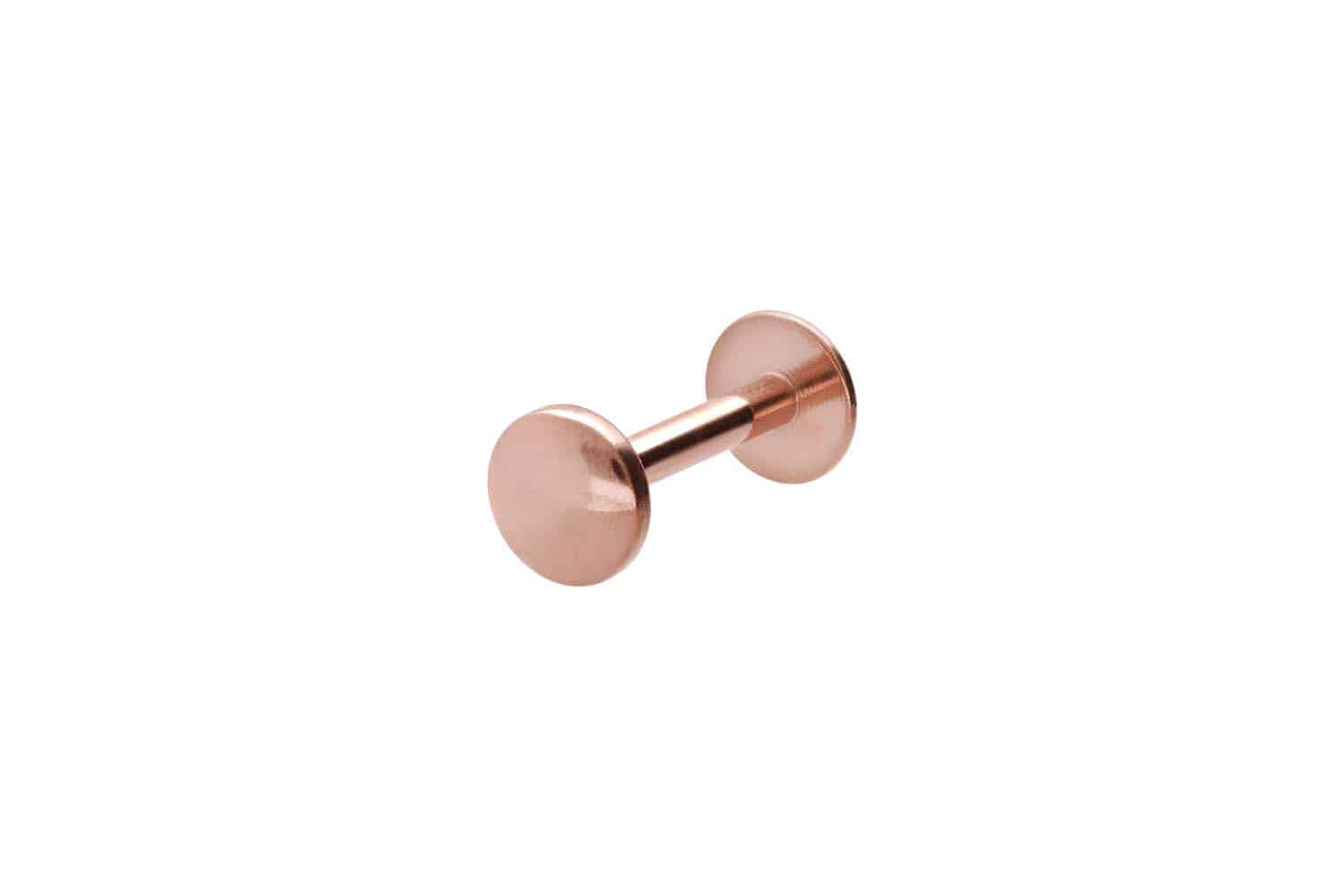 Titan Labret Piercing mit Innengewinde FLAT-DISC